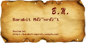 Barabit Ménrót névjegykártya